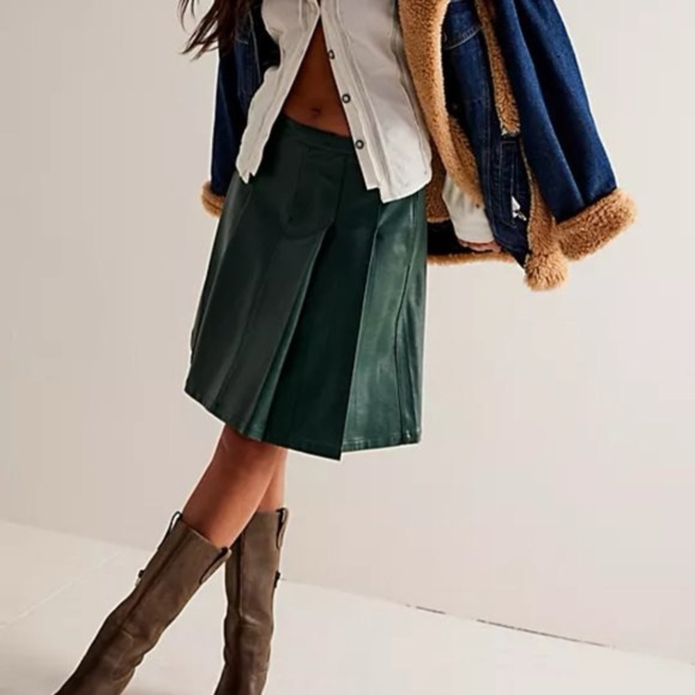 We The Free Green Mini Skirt